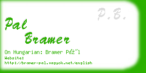 pal bramer business card